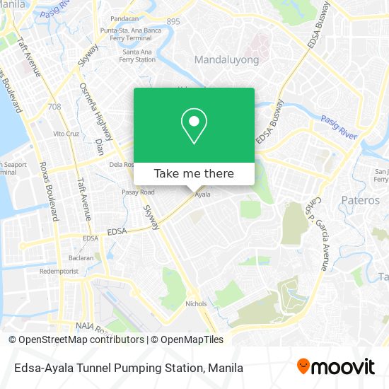 Edsa-Ayala Tunnel Pumping Station map