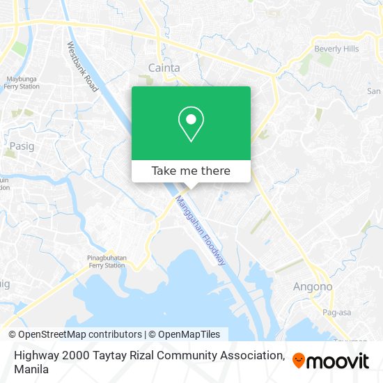 Highway 2000 Taytay Rizal Community Association map