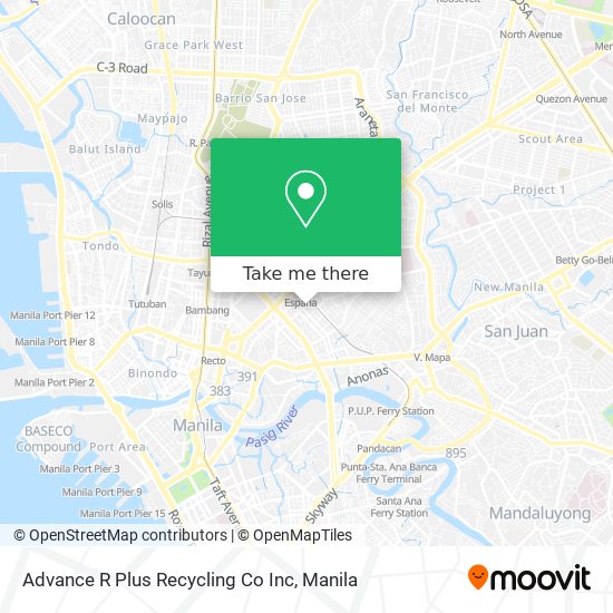 Advance R Plus Recycling Co Inc map