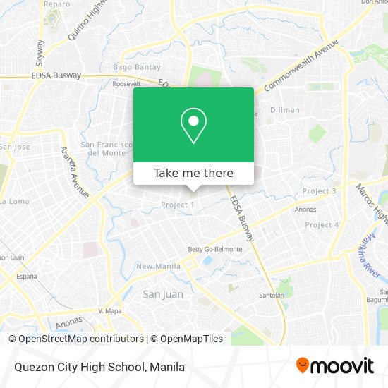 Quezon City High School map