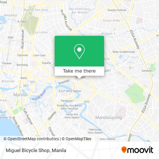 Miguel Bicycle Shop map