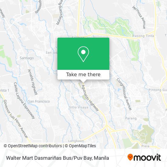 Walter Mart Dasmariñas Bus / Puv Bay map