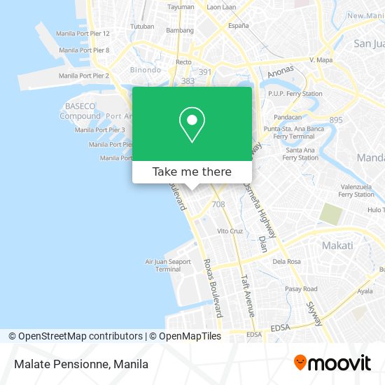 Malate Pensionne map