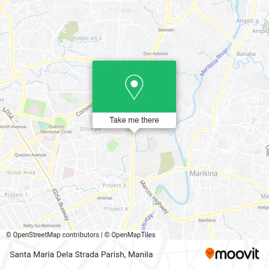 Santa Maria Dela Strada Parish map