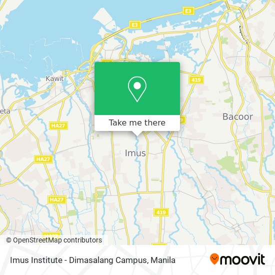Imus Institute - Dimasalang Campus map