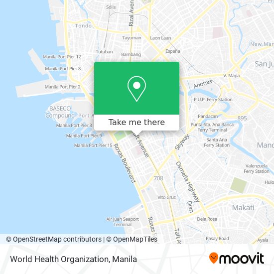 World Health Organization map