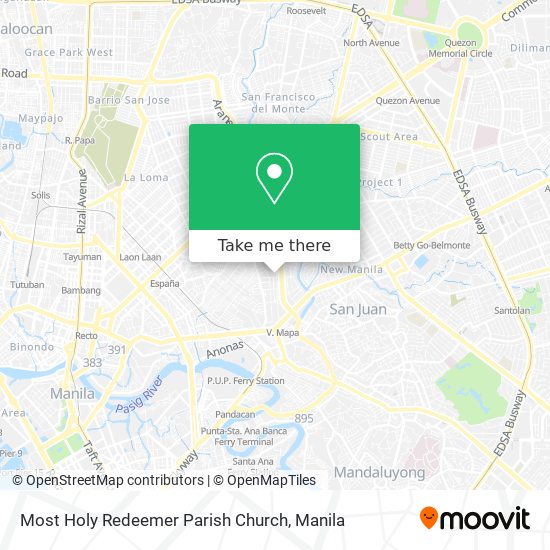 Most Holy Redeemer Parish Church map