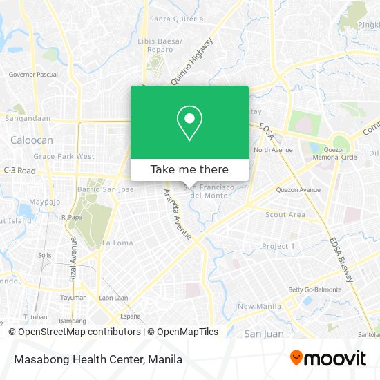 Masabong Health Center map