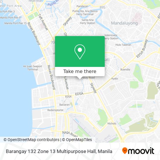 Barangay 132 Zone 13 Multipurpose Hall map