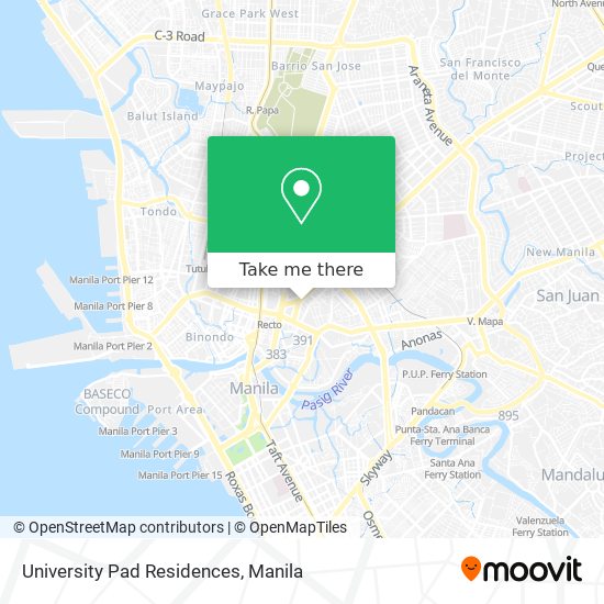 University Pad Residences map