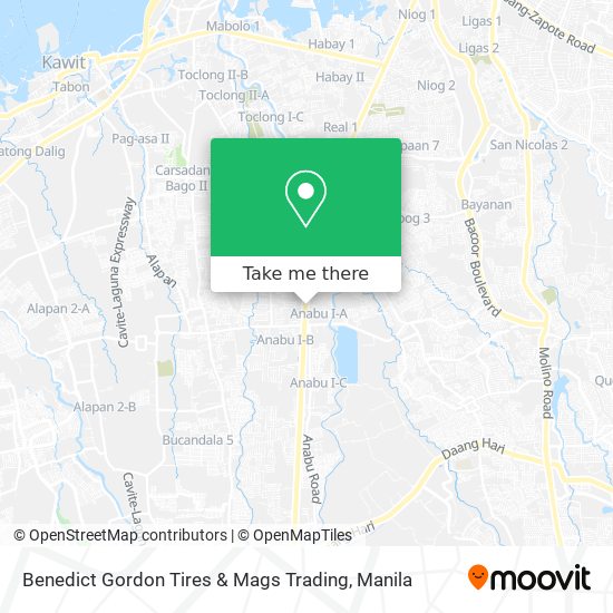 Benedict Gordon Tires & Mags Trading map