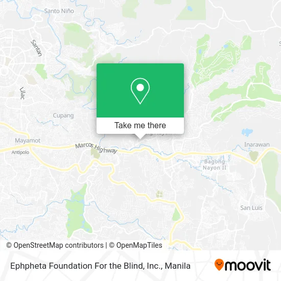 Ephpheta Foundation For the Blind, Inc. map
