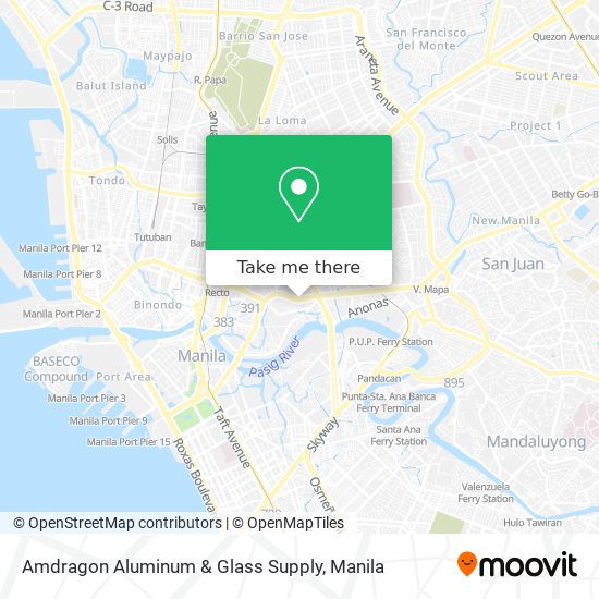 Amdragon Aluminum & Glass Supply map