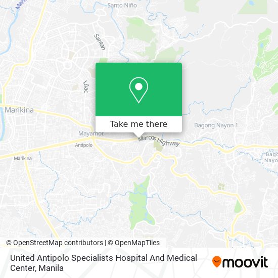 United Antipolo Specialists Hospital And Medical Center map