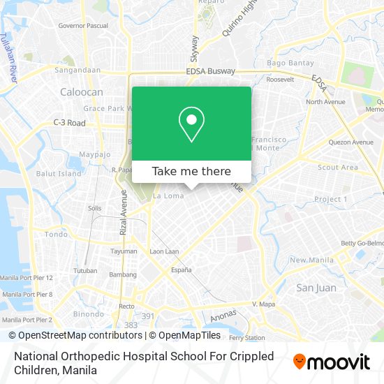 National Orthopedic Hospital School For Crippled Children map