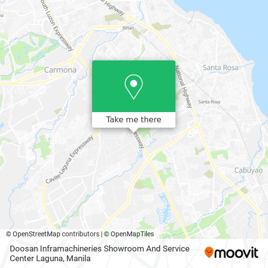 Doosan Inframachineries Showroom And Service Center Laguna map