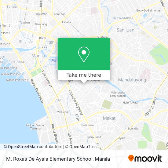 M. Roxas De Ayala Elementary School map
