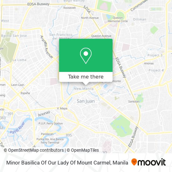 Minor Basilica Of Our Lady Of Mount Carmel map