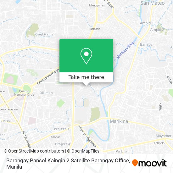 Barangay Pansol Kaingin 2 Satellite Barangay Office map