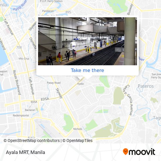 Ayala MRT map