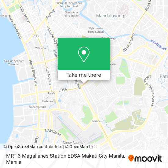 MRT 3 Magallanes Station EDSA Makati City Manila map