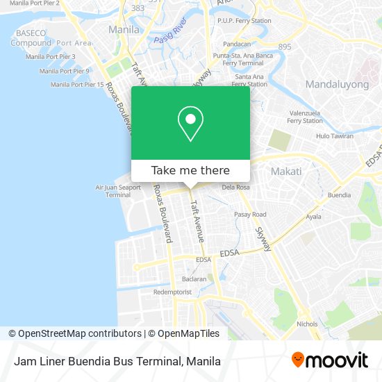 Jam Liner Buendia Bus Terminal map