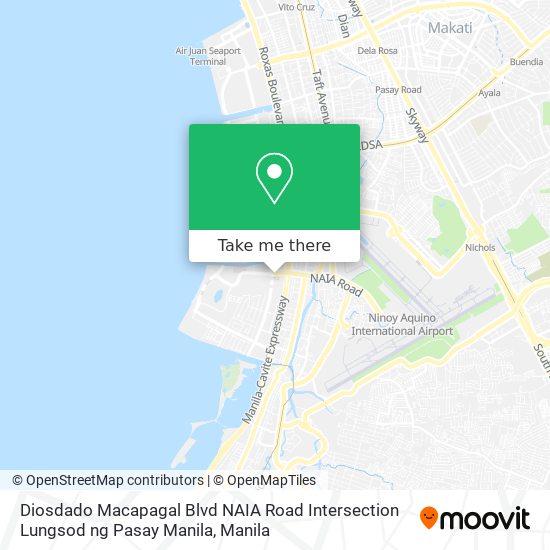 Diosdado Macapagal Blvd NAIA Road Intersection Lungsod ng Pasay Manila map