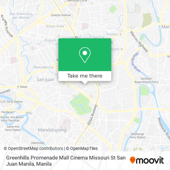 Greenhills Promenade Mall Cinema Missouri St San Juan Manila map