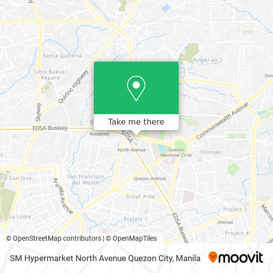 SM Hypermarket North Avenue Quezon City map