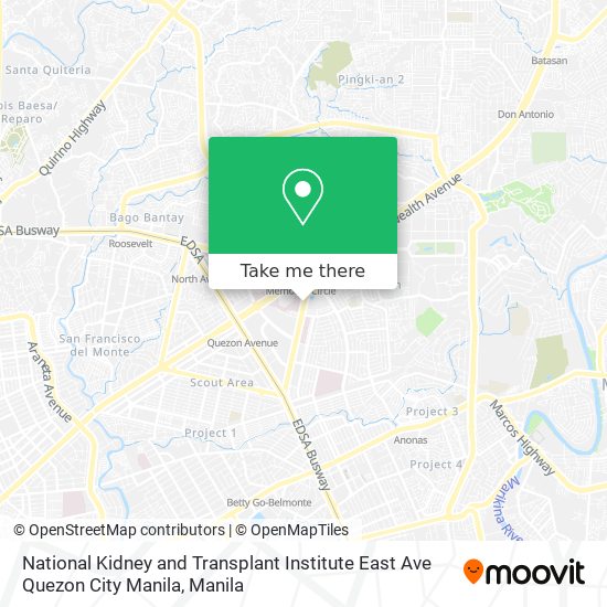 National Kidney and Transplant Institute East Ave Quezon City Manila map