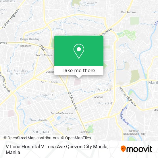 V Luna Hospital V Luna Ave Quezon City Manila map