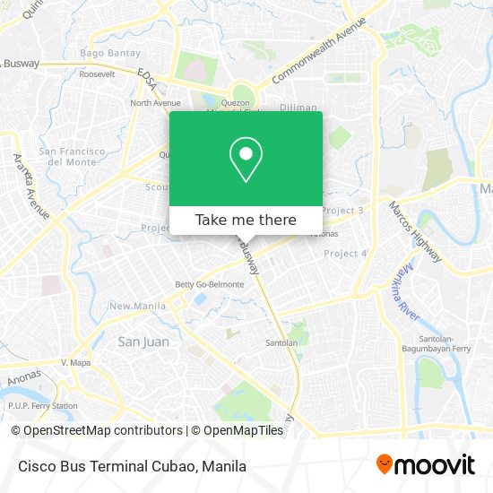 Cisco Bus Terminal Cubao map