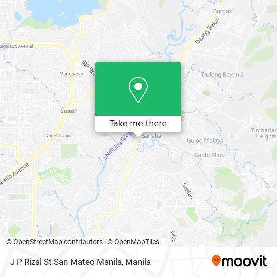 J P Rizal St San Mateo Manila map