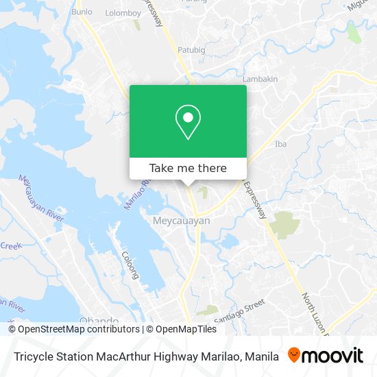 Tricycle Station MacArthur Highway Marilao map