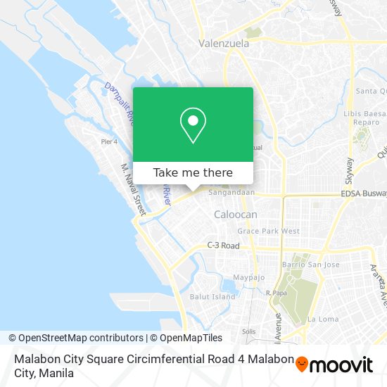 Malabon City Square Circimferential Road 4 Malabon City map