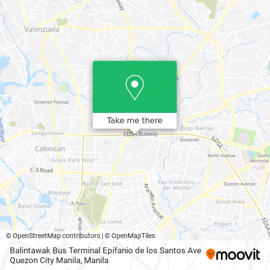 Balintawak Bus Terminal Epifanio de los Santos Ave Quezon City Manila map