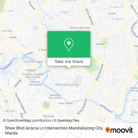 Shaw Blvd Acacia Ln Intersection Mandaluyong City map
