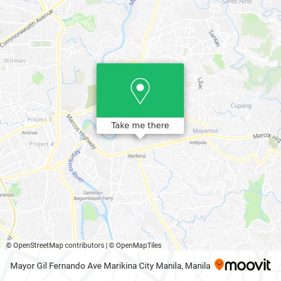 Mayor Gil Fernando Ave Marikina City Manila map