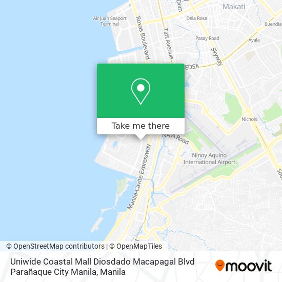 Uniwide Coastal Mall Diosdado Macapagal Blvd Parañaque City Manila map