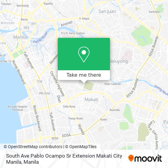South Ave Pablo Ocampo Sr Extension Makati City Manila map