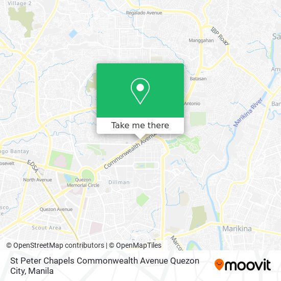 St Peter Chapels Commonwealth Avenue Quezon City map