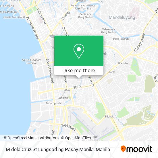 M dela Cruz St Lungsod ng Pasay Manila map