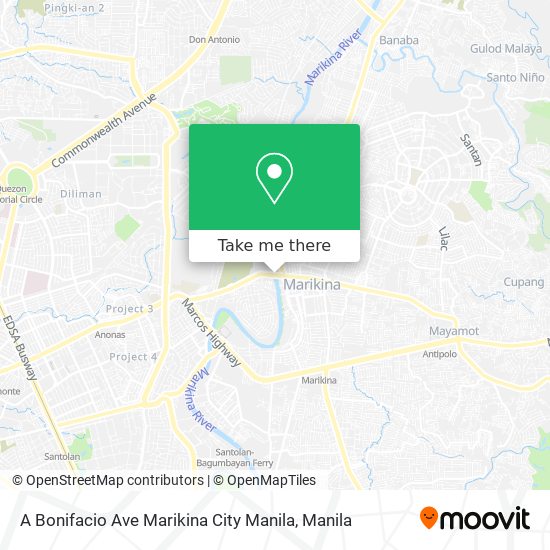 A Bonifacio Ave Marikina City Manila map