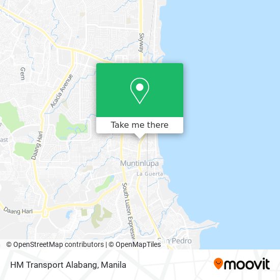 HM Transport Alabang map