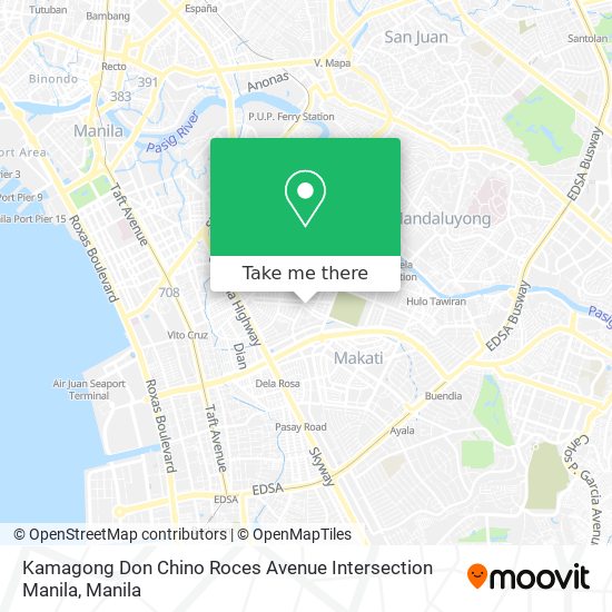 Kamagong Don Chino Roces Avenue Intersection Manila map