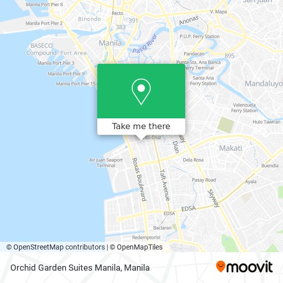 Orchid Garden Suites Manila map