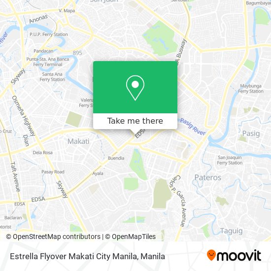 Estrella Flyover Makati City Manila map