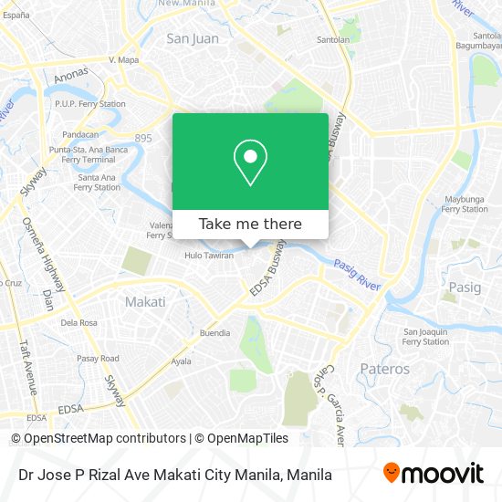 Dr Jose P Rizal Ave Makati City Manila map