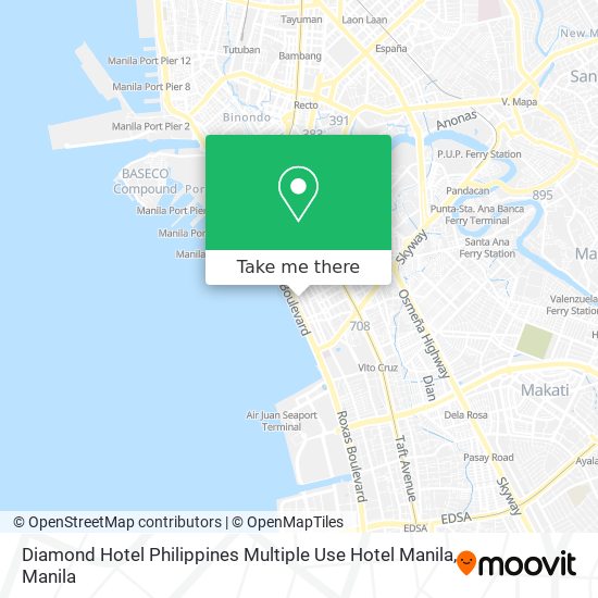 Diamond Hotel Philippines Multiple Use Hotel Manila map
