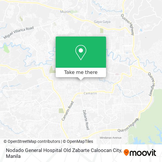 Nodado General Hospital Old Zabarte Caloocan City map